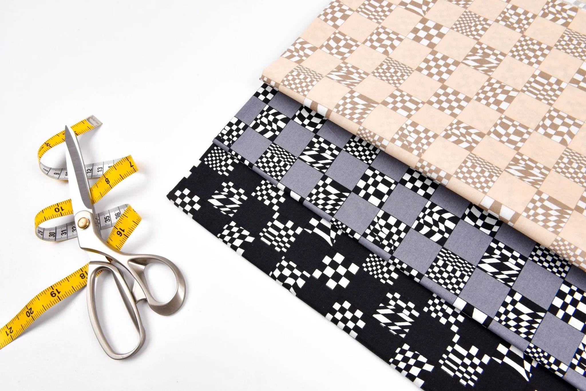 100% Cotton Loom Line  Racing Blocks Fabric - 075