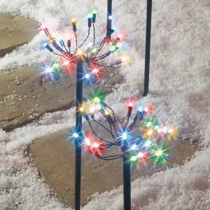120 Battery Operated Multi Action Sparkler Path Lights with Timer-Multi-Coloured