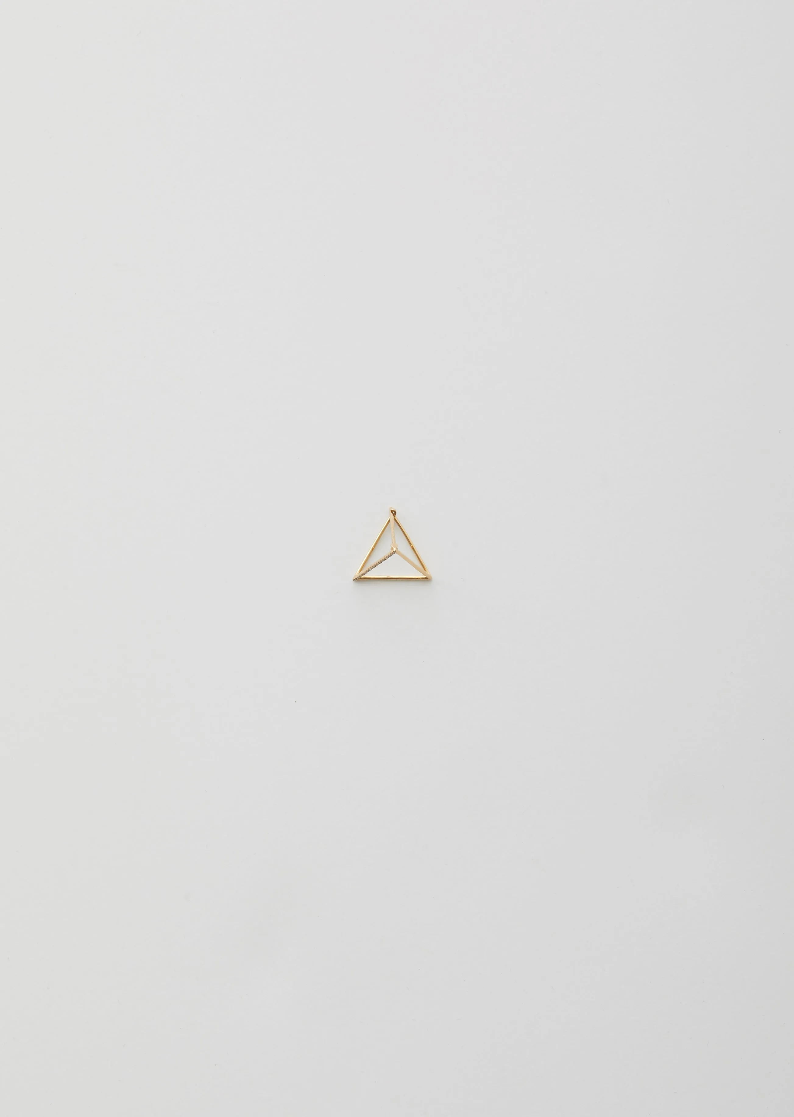 15MM 3D TRIANGLE EARRING WITH DIAMONDS