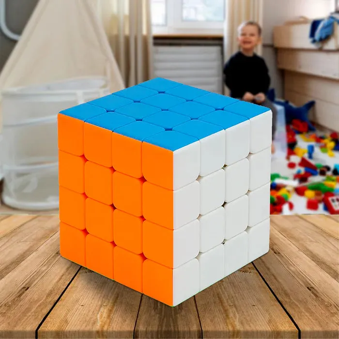 1975 Small Puzzles Cubes 4×4×4 High Speed Sticker Less Magic Cube Game, Kids and Professionals Magic Cube Puzzle Toy, Pack of 1, 8  Years