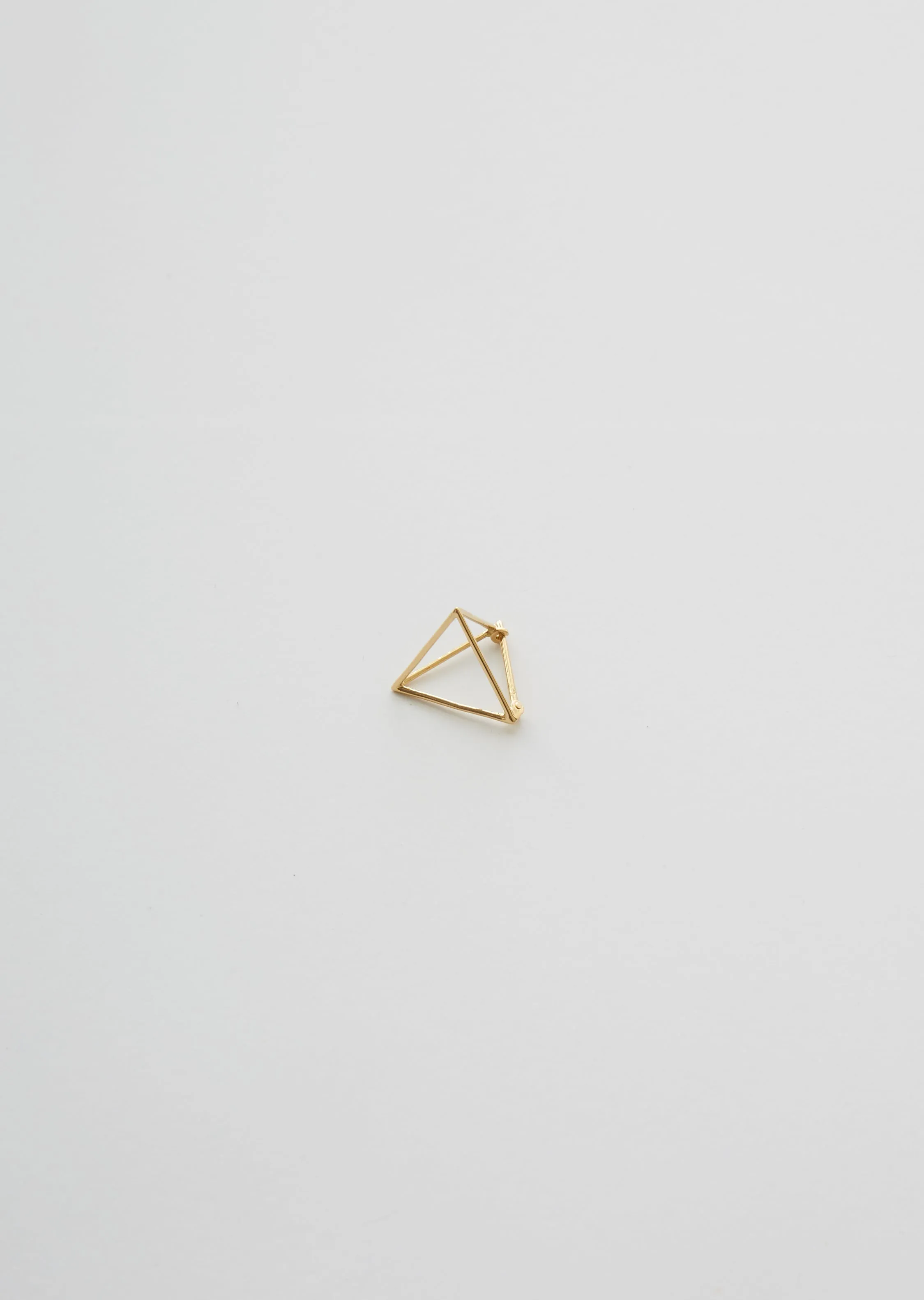 3D Triangle Earring — 15mm