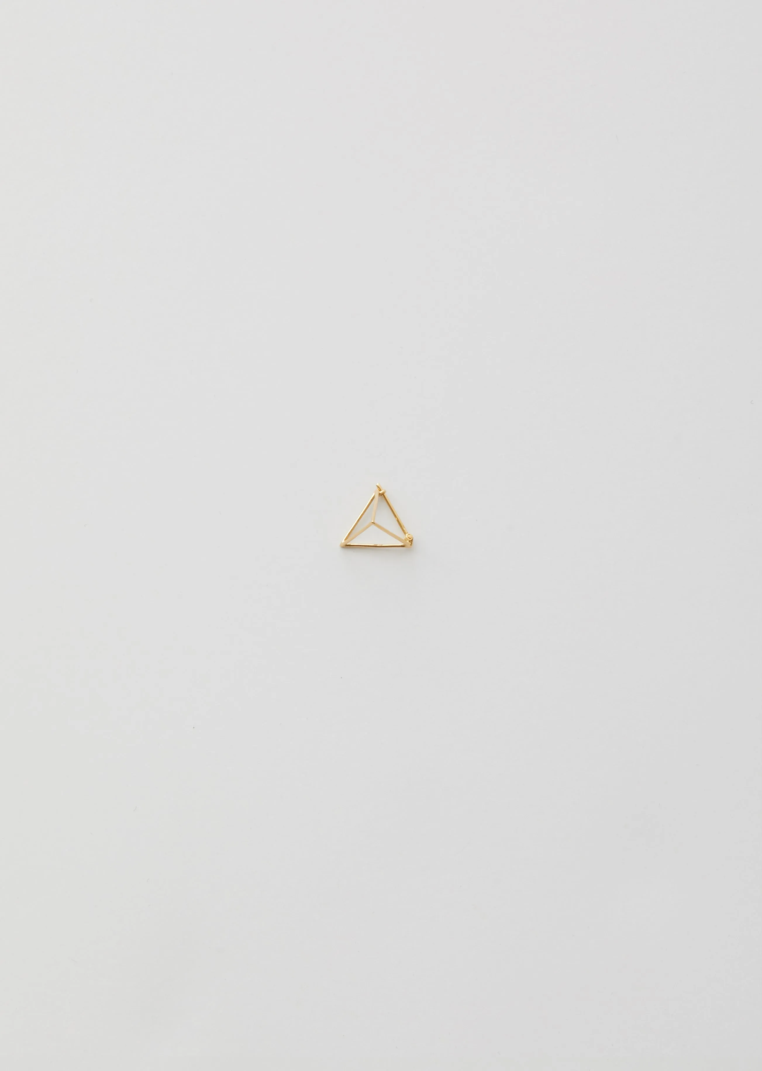 3D Triangle Earring — 15mm