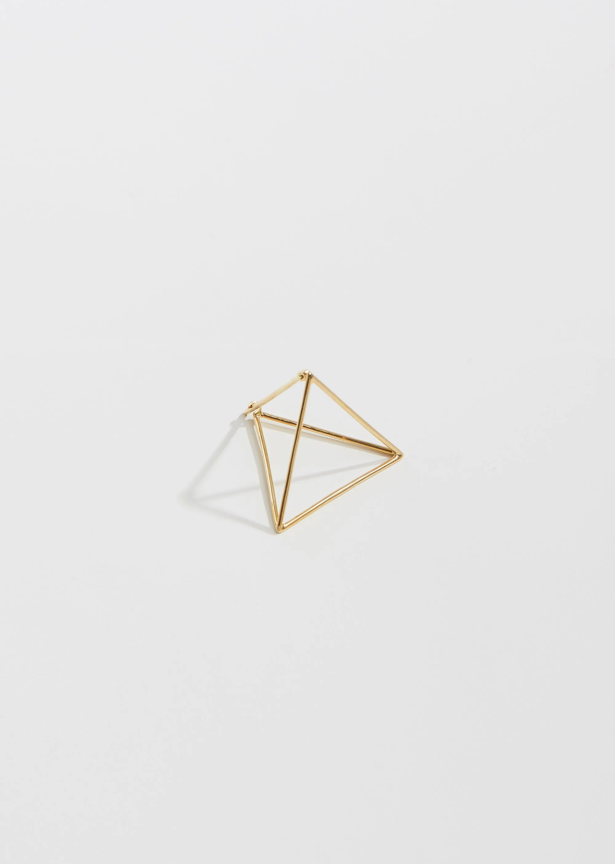 3D Triangle Earring — 25mm