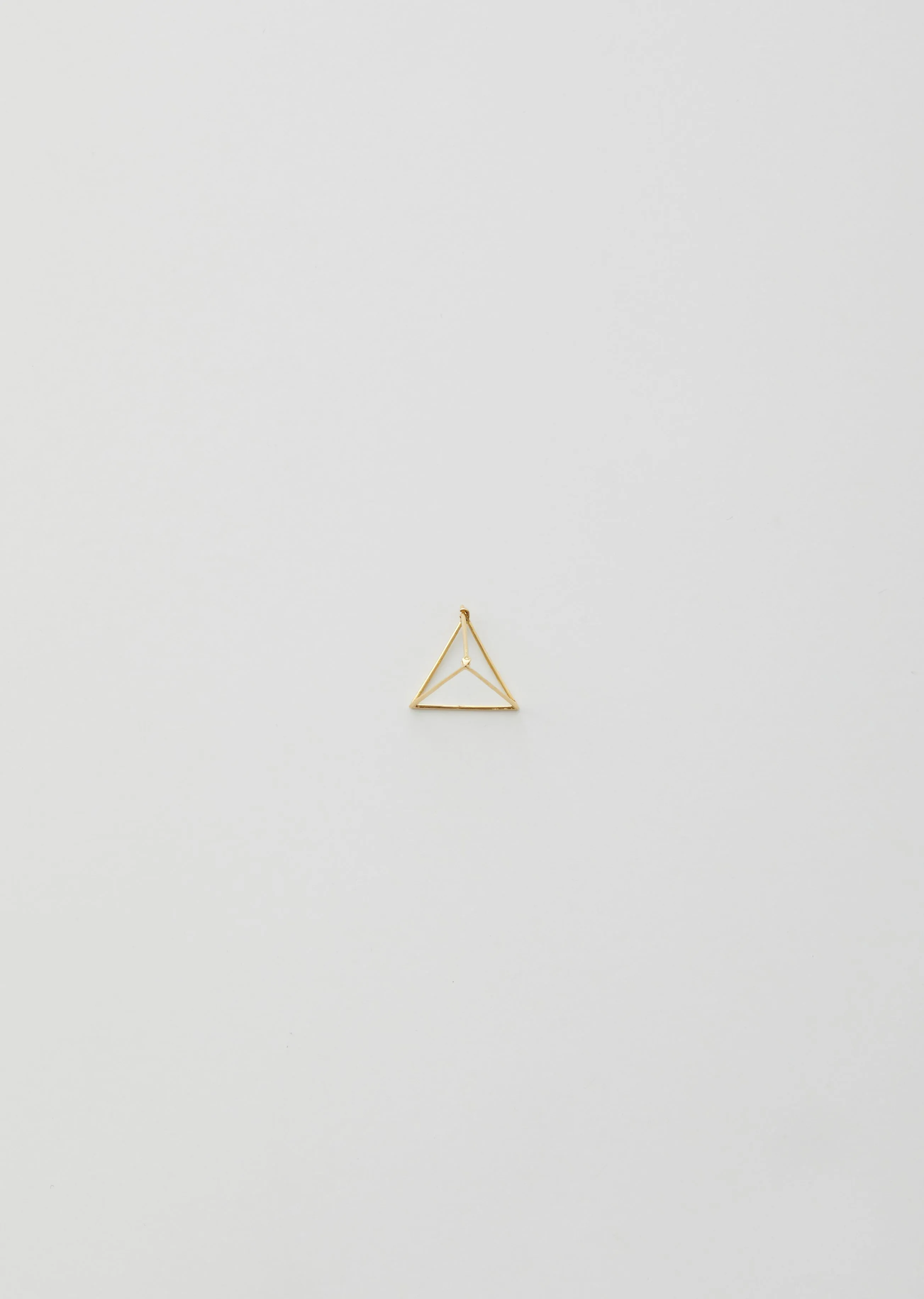 3D Triangle Earring — 25mm