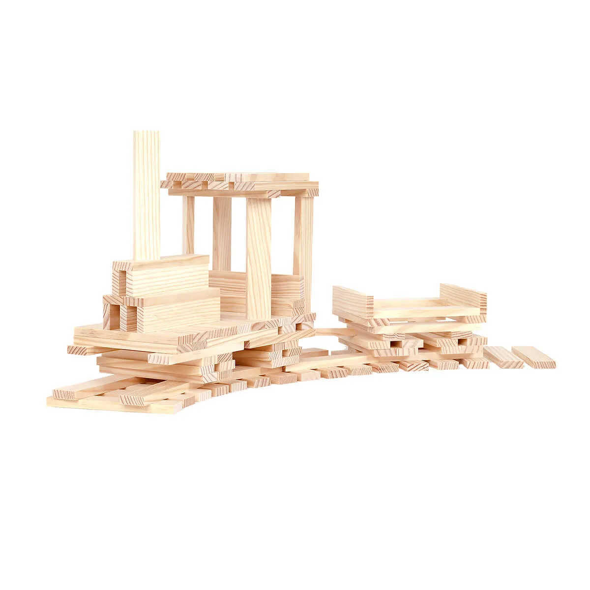40 Square Box of Planks in Red By Kapla