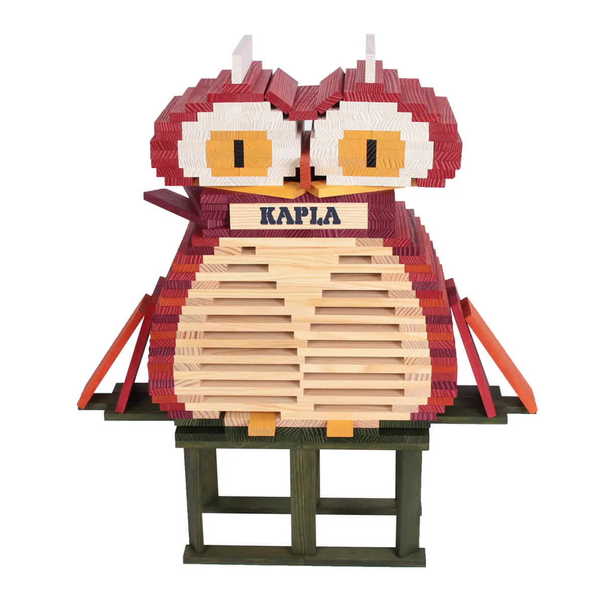 40 Square Box of Planks in Red By Kapla