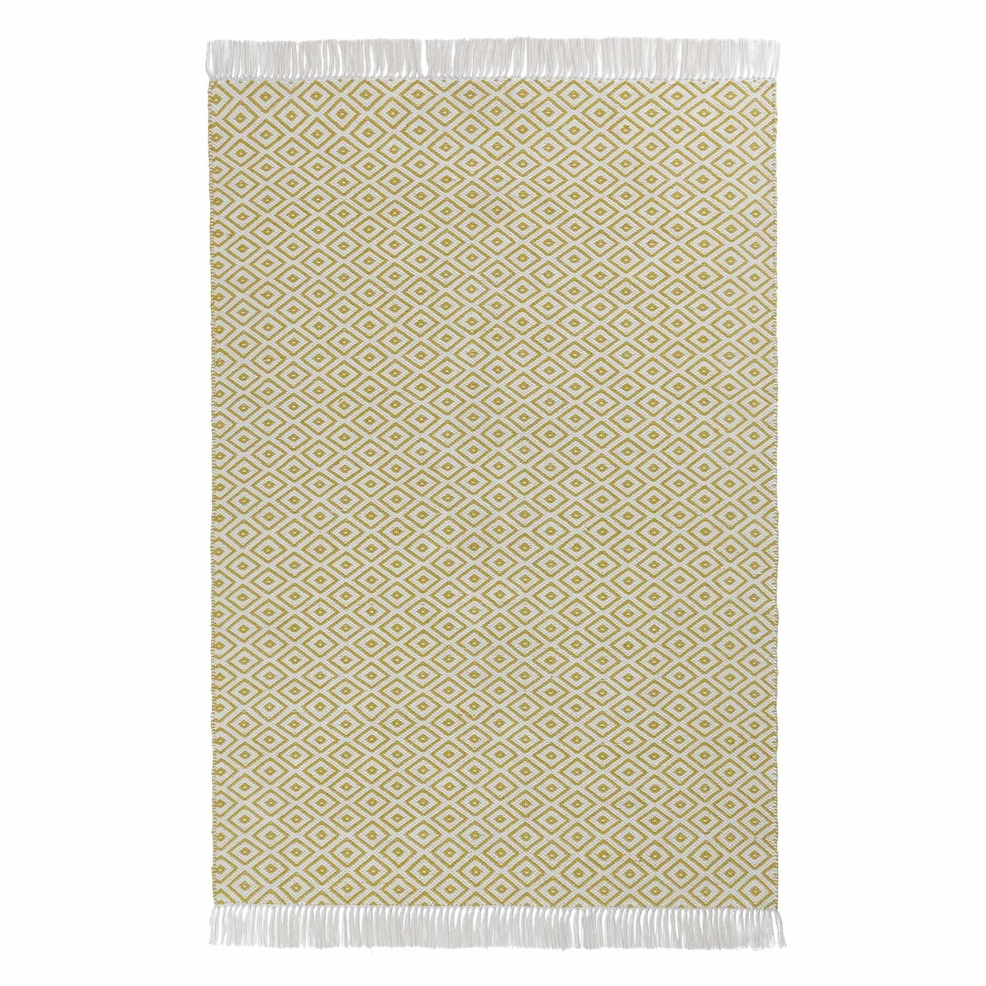 Barota Outdoor Rug [Bright mustard/White]