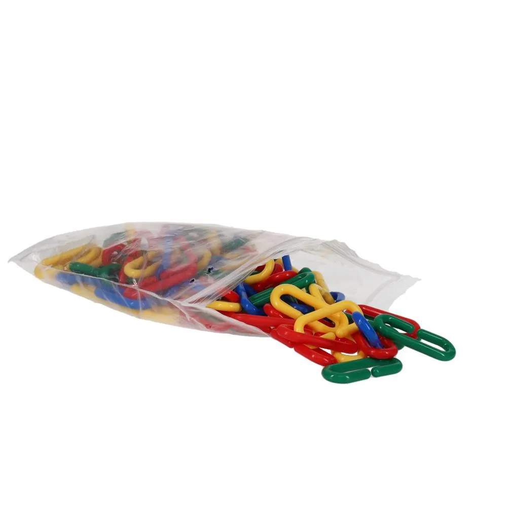Clever Kidz - Pack of 100 Chain-Links - Assorted Colours