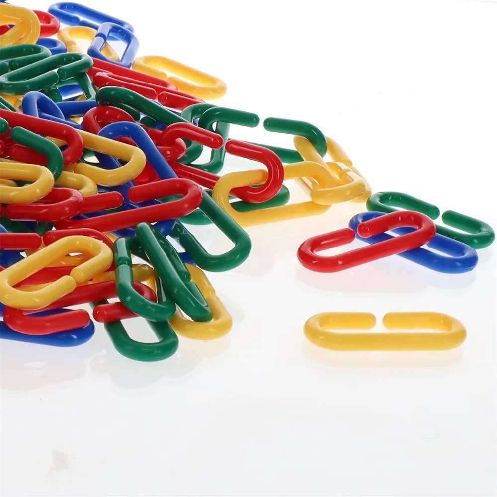 Clever Kidz - Pack of 100 Chain-Links - Assorted Colours
