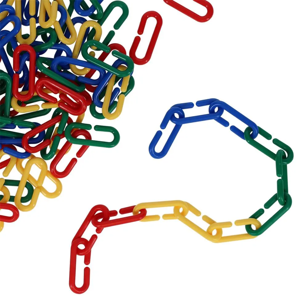 Clever Kidz - Pack of 100 Chain-Links - Assorted Colours
