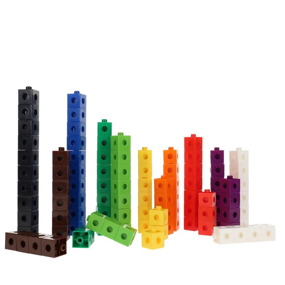 Clever Kidz - Pack of 100 Linking Cubes - Assorted Colours