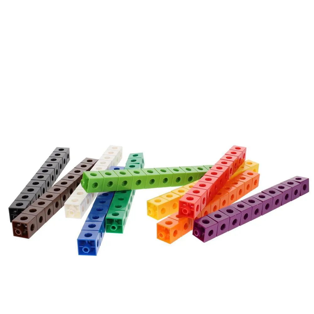 Clever Kidz - Pack of 100 Linking Cubes - Assorted Colours