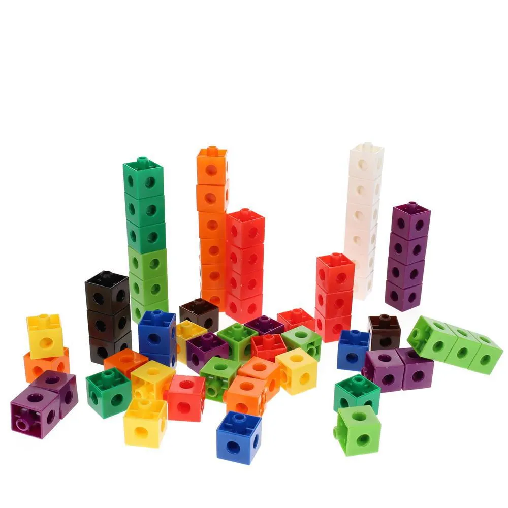 Clever Kidz - Pack of 100 Linking Cubes - Assorted Colours