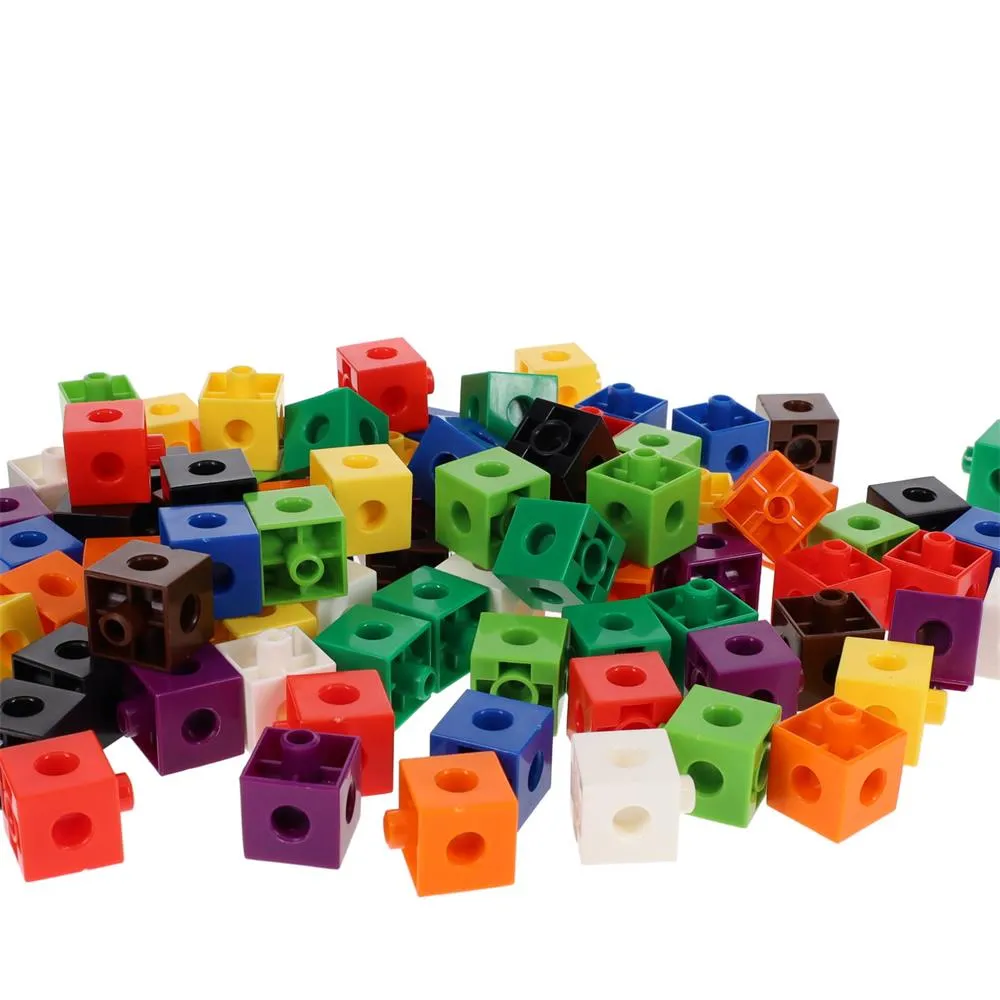Clever Kidz - Pack of 100 Linking Cubes - Assorted Colours