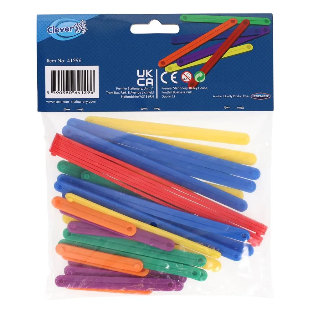 Clever Kidz - Pack of 36 Link-Ups - Assorted Colours