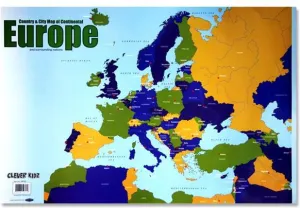 Clever Kidz Wall Chart Map of Europe