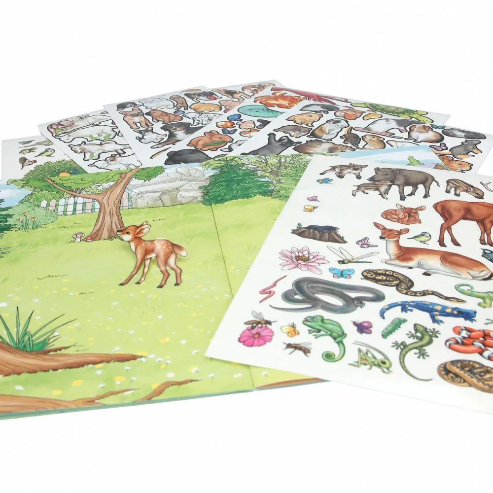 Depesche Create Your Animal World Colouring & Sticker Book