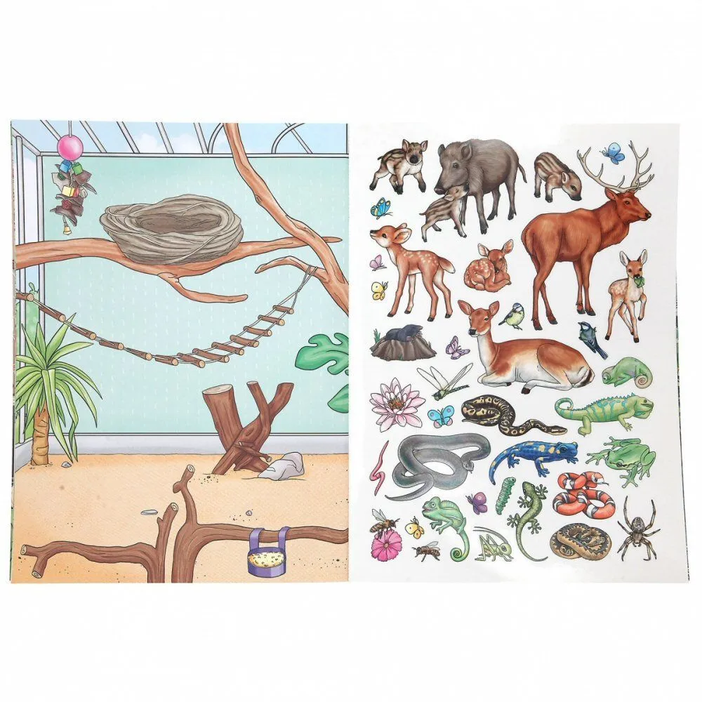 Depesche Create Your Animal World Colouring & Sticker Book