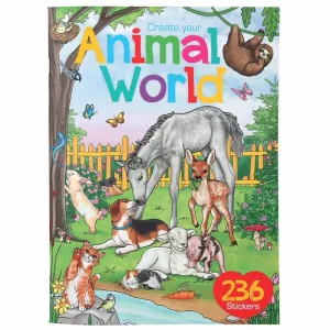 Depesche Create Your Animal World Colouring & Sticker Book