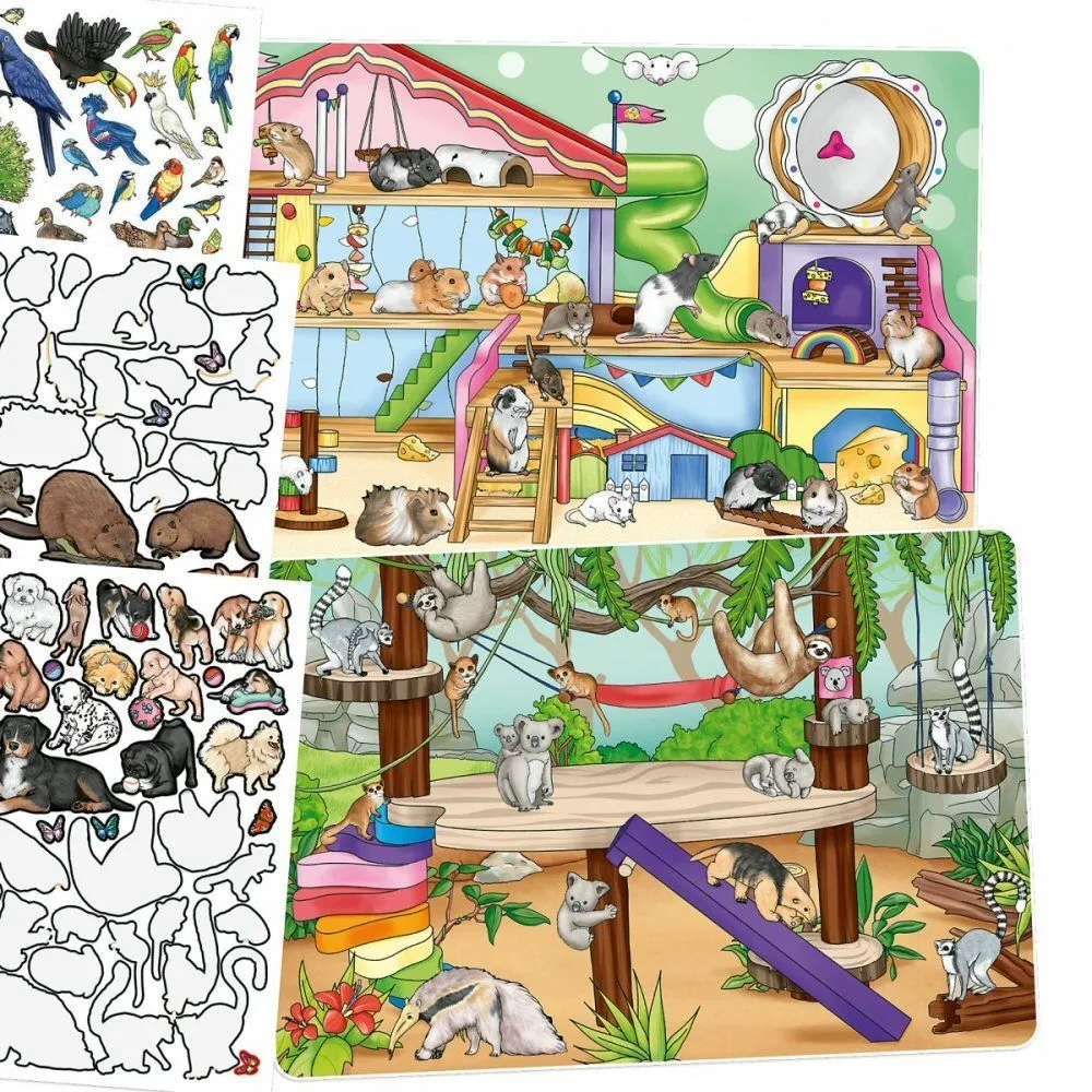 Depesche Create Your Animal World Colouring & Sticker Book