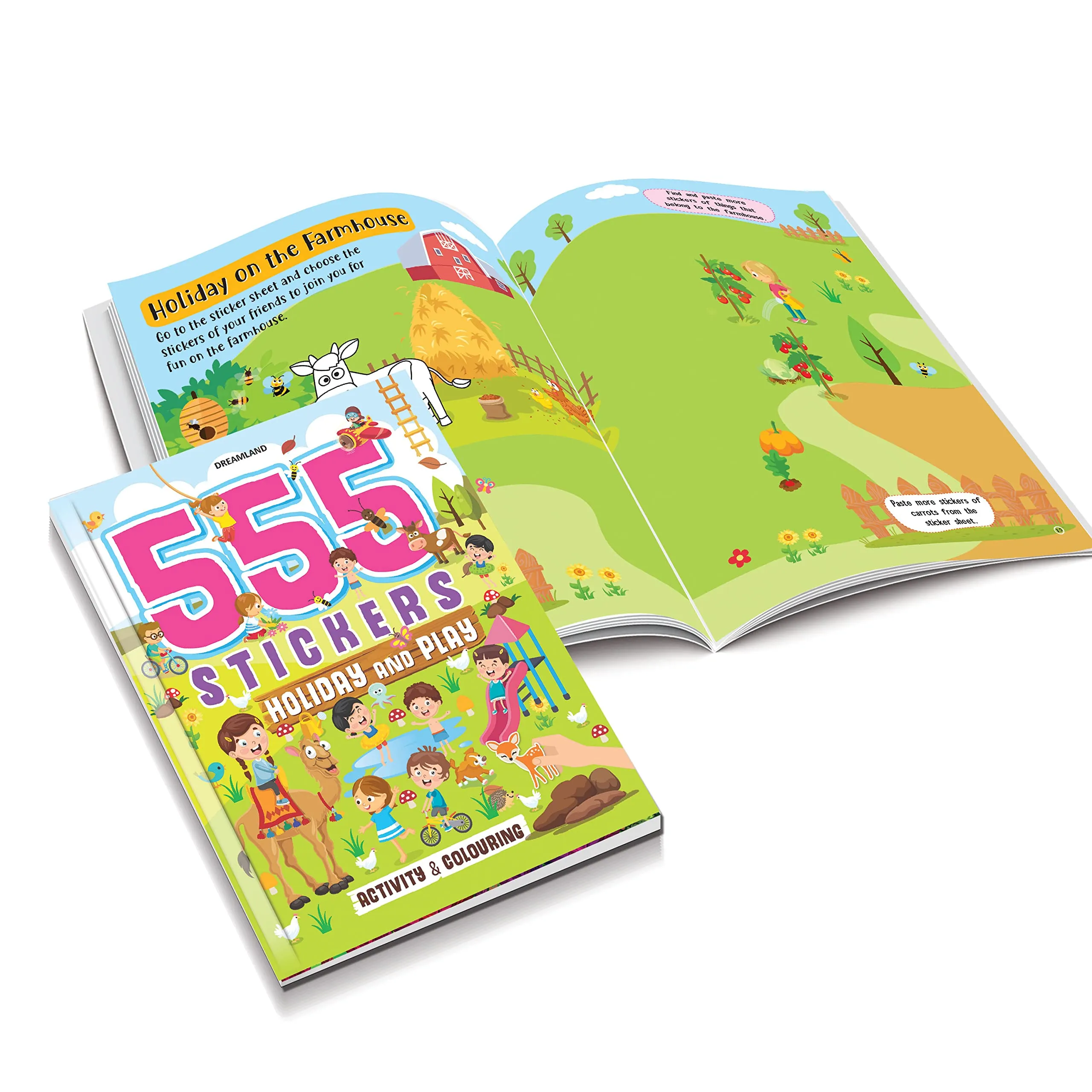 Dreamland 555 Stickers, Holiday and Play Activity and Colouring - An Activity Book for Kids Ages 3 