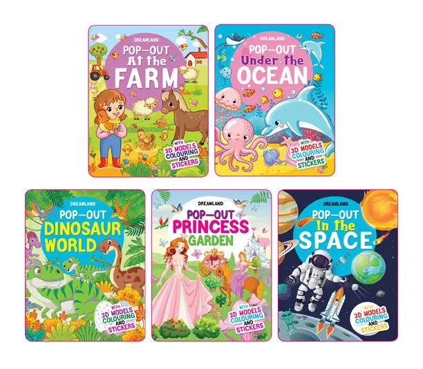 Dreamland Pop- Out Books Pack - An Interactive & Activity Book For Kids - Set of 5 Books(English)