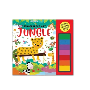 Dreamland Publications Fingerprint Art Activity Book For Children- Jungle With Thumbprint Gadget