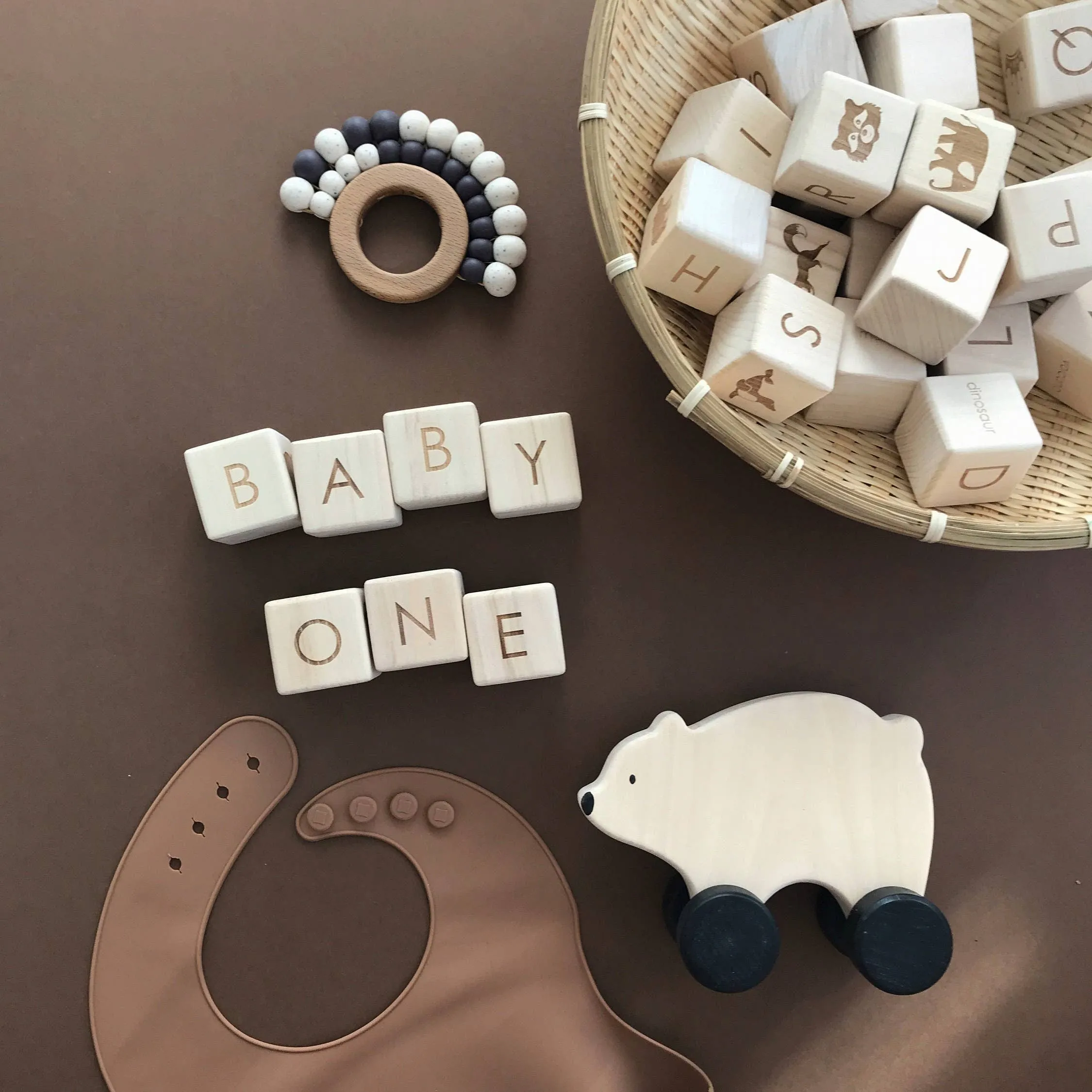 English Alphabet Block Set of Cubes for Children Wooden Toys