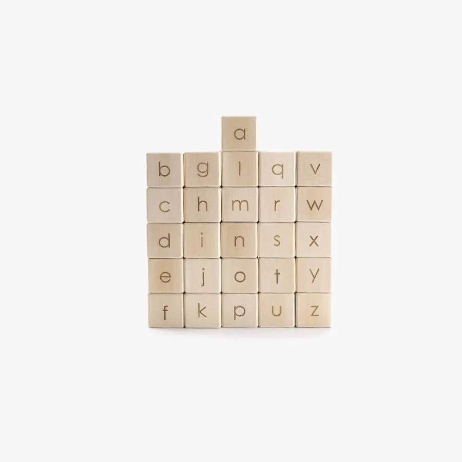 English Alphabet Block Set of Cubes for Children Wooden Toys