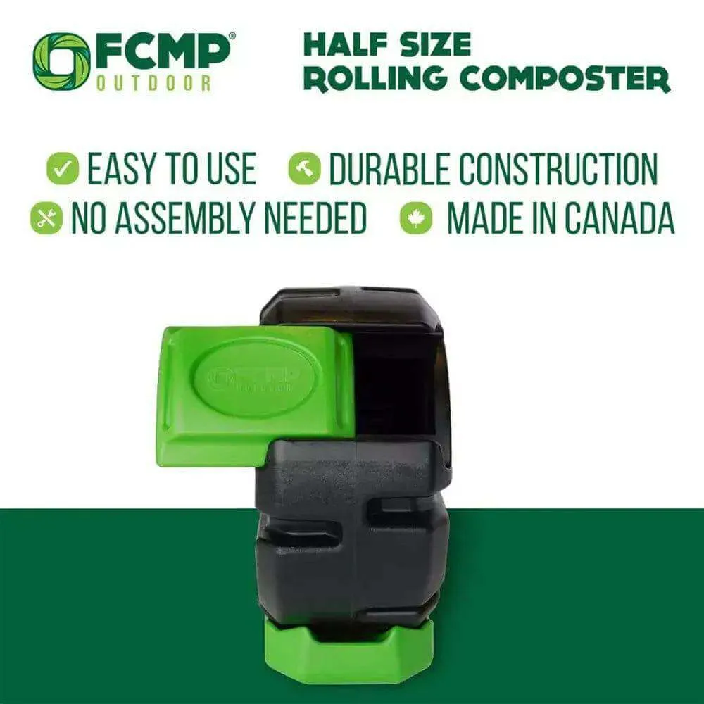 FCMP Outdoor 18.7Gal Outdoor Rolling Composter - Green