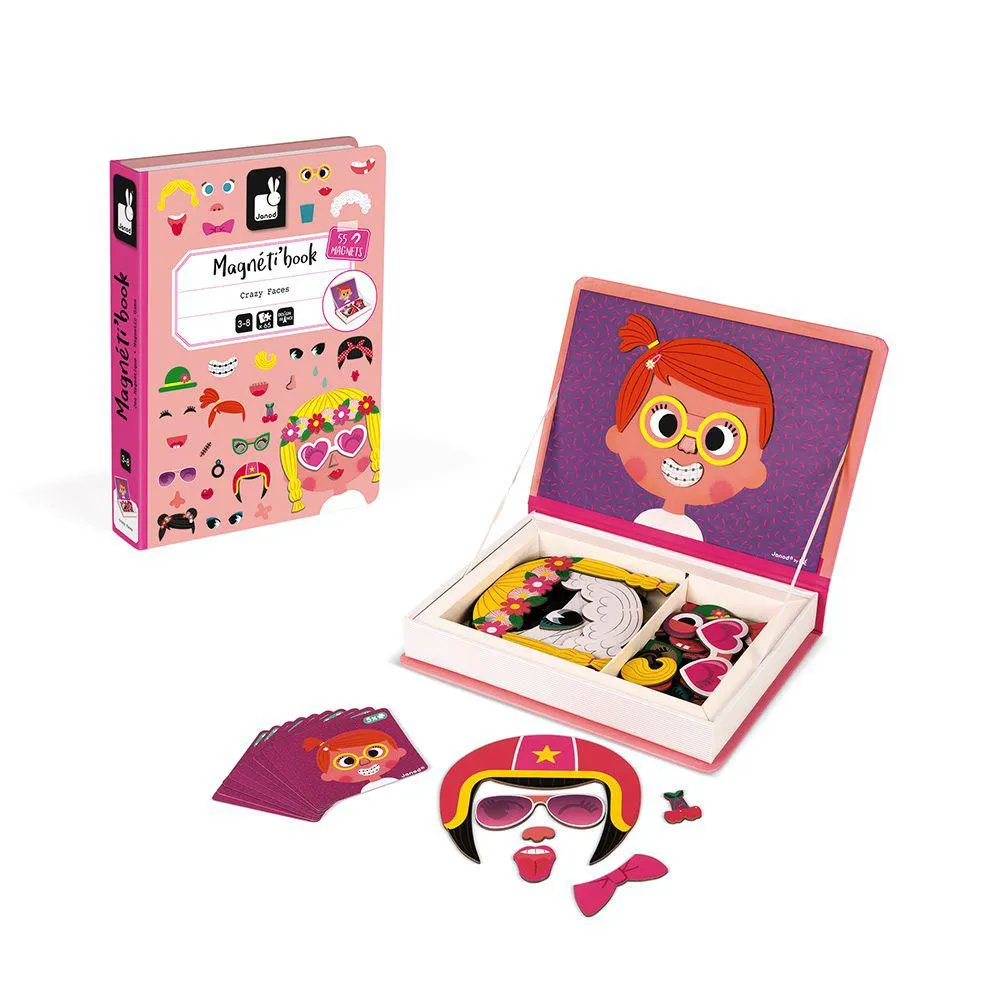 Girl's Crazy Faces Magnetibook