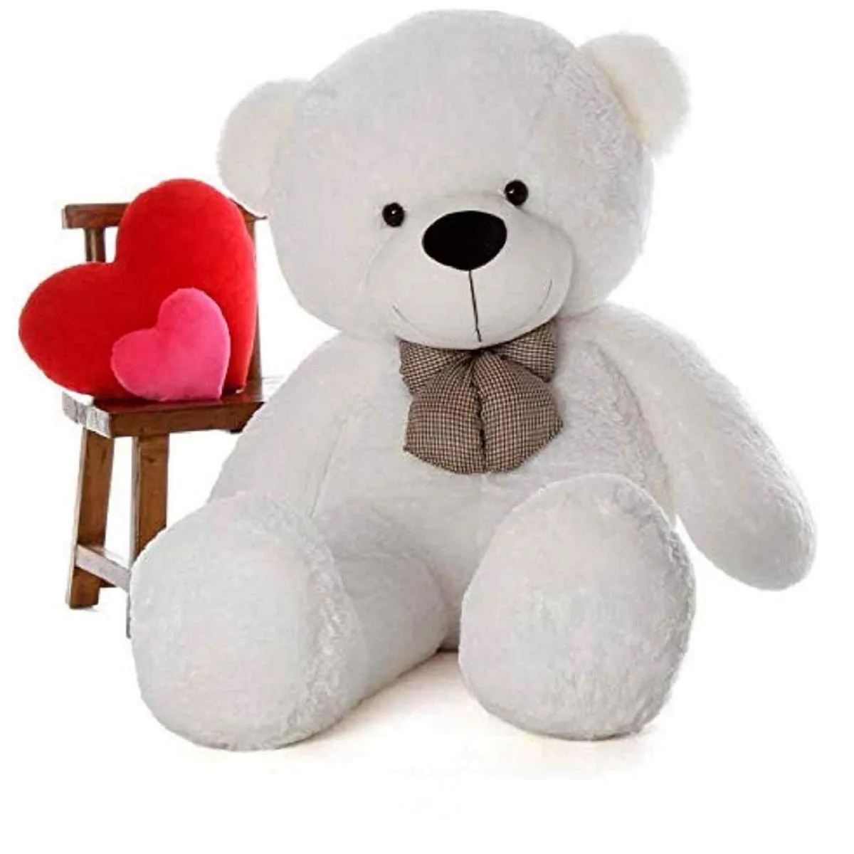 Hug N Feel 6 Feet White Giant Teddy Bear Soft, Plush, and Cuddly Stuffed Animal for Kids, Birthdays, Anniversaries, Valentine's Day, and Special Occasions Large Huggable