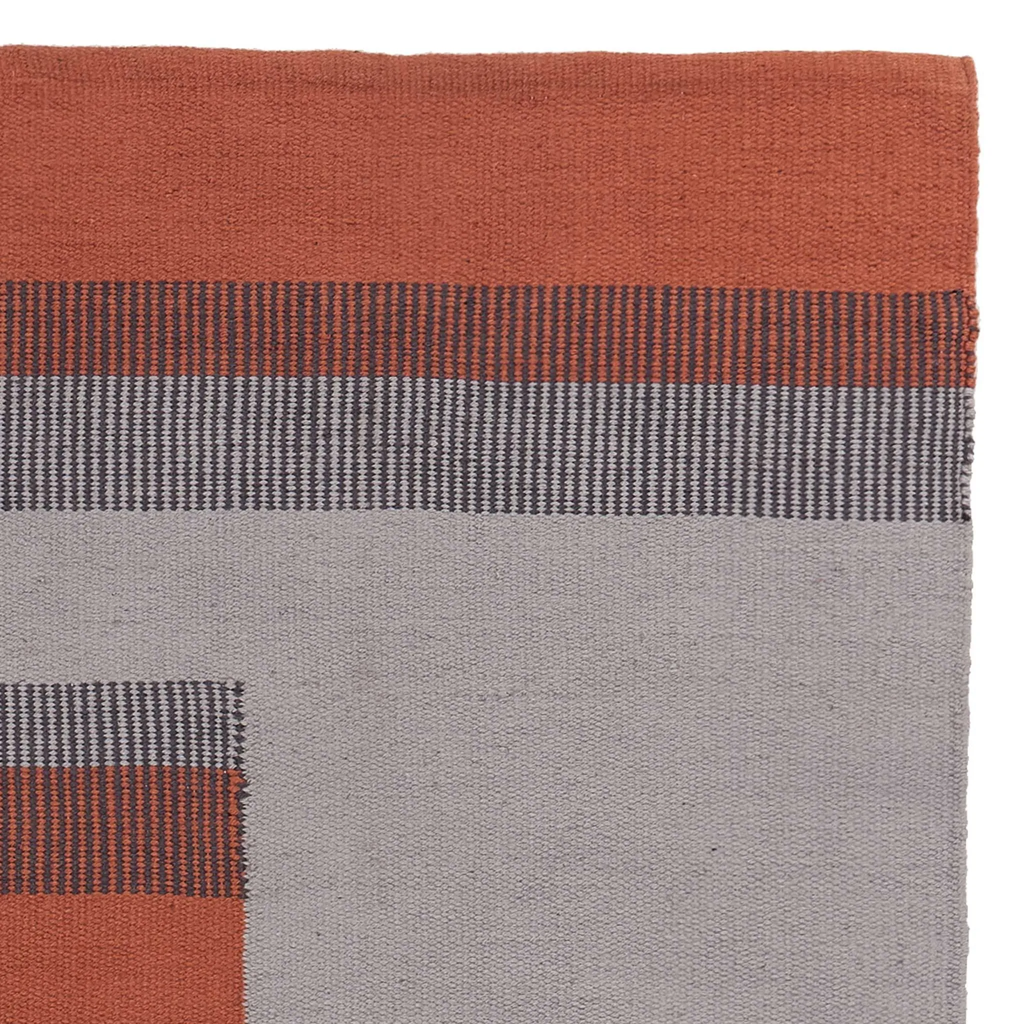 Indari Outdoor Rug [Dark grey blue/Pigeon blue/Terracotta]