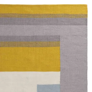 Indari Outdoor Rug [Grey/Ice blue/Bright mustard]