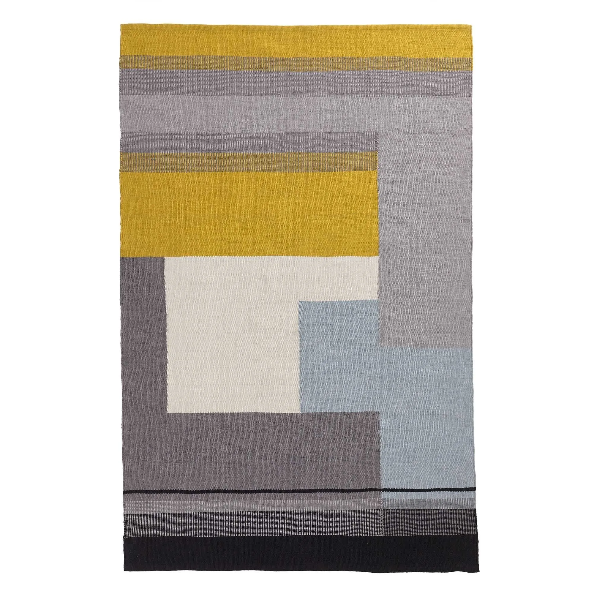 Indari Outdoor Rug [Grey/Ice blue/Bright mustard]