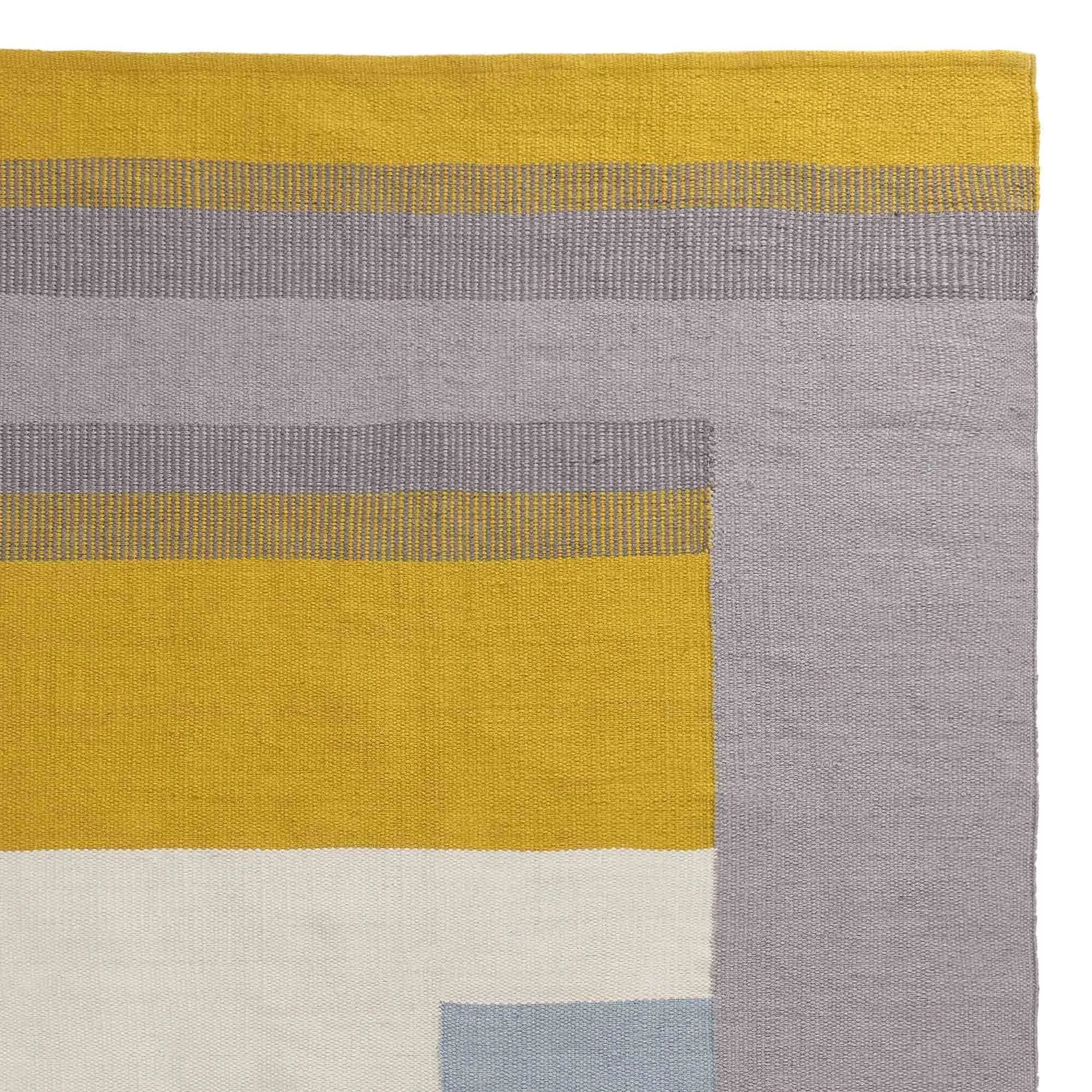 Indari Outdoor Rug [Grey/Ice blue/Bright mustard]