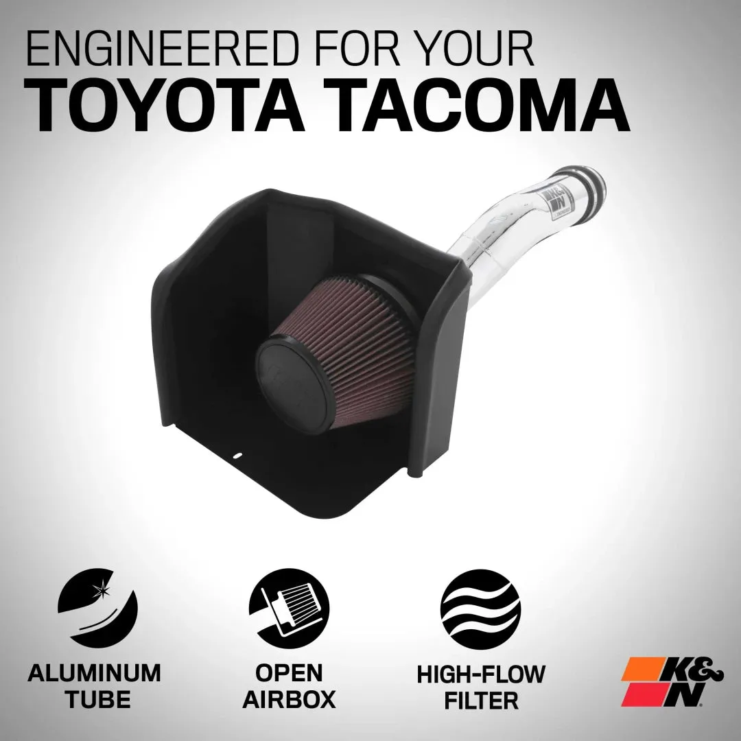 K&N 3.5L V6 Cold Air Intake - High-Flow Aluminum Tube For Tacoma (2016-2023)