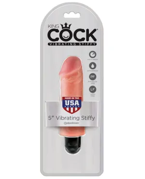 King Cock  5" Vibrating Stiffy - Flesh
