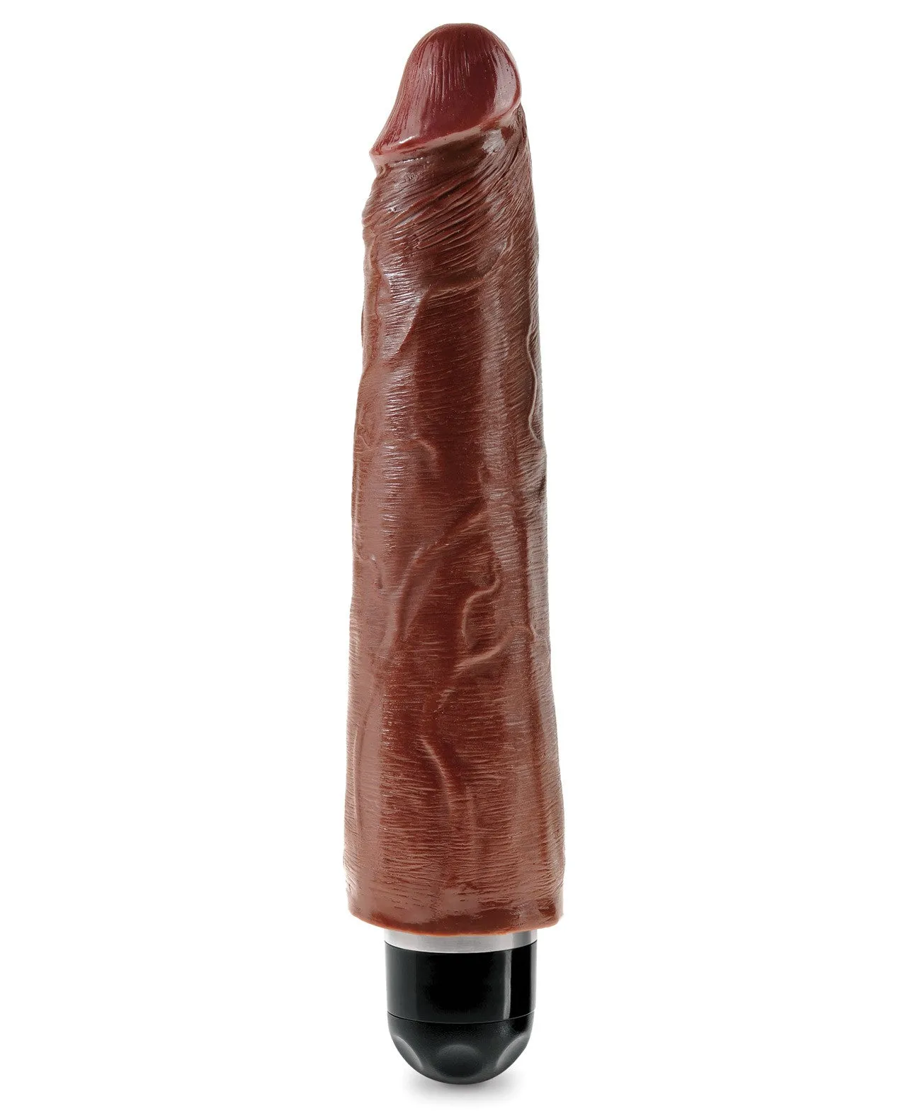 King Cock  9" Vibrating Stiffy - Brown