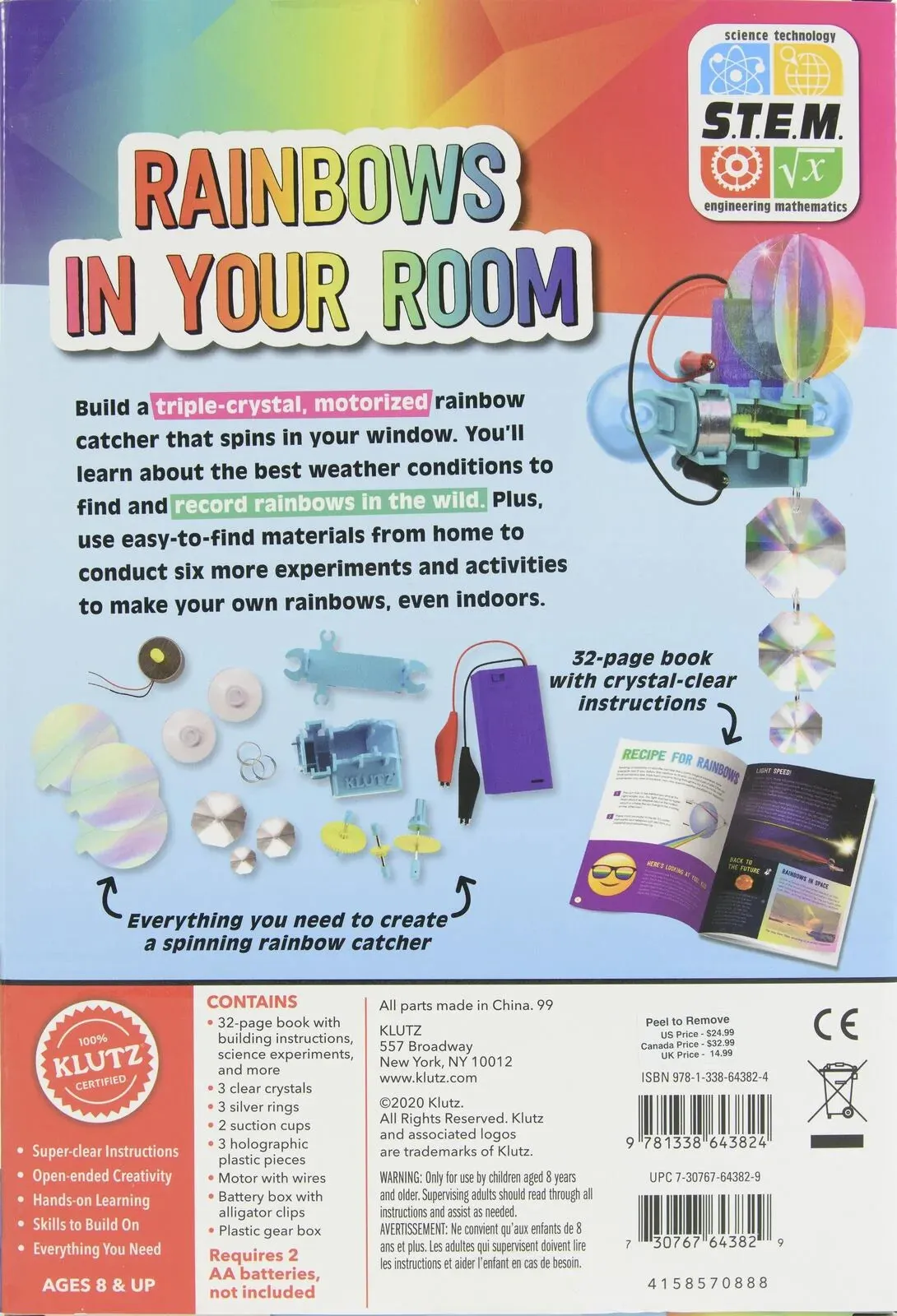 Klutz DIY Rainbow Catcher: Maker Lab STEM Kit