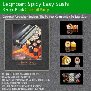 Legnoart Spicy Easy Sushi Recipe Book Cocktail Party