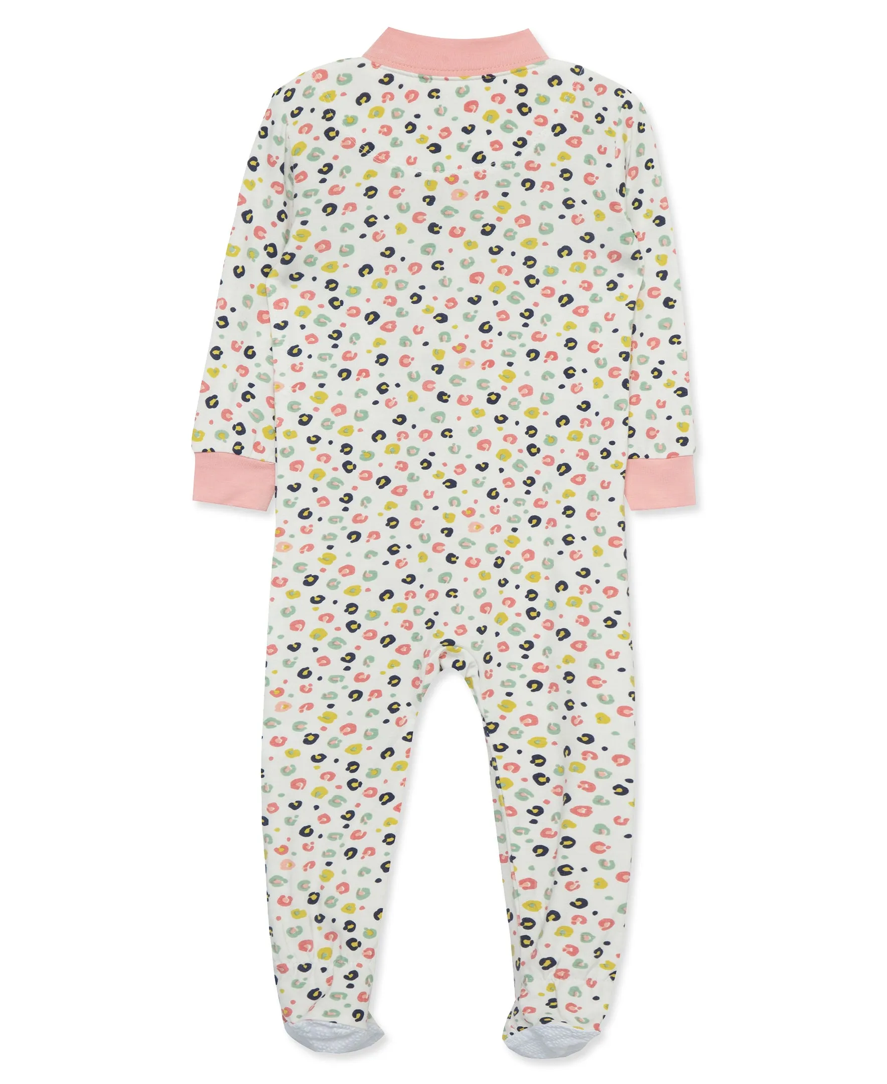 Leopard Zip Front Footie