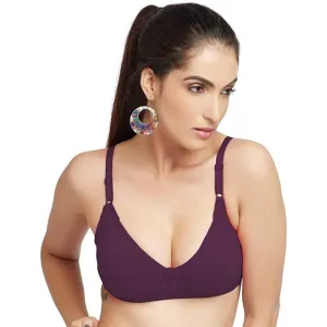 Lovable Women's Seamless Cotton Bra Purple