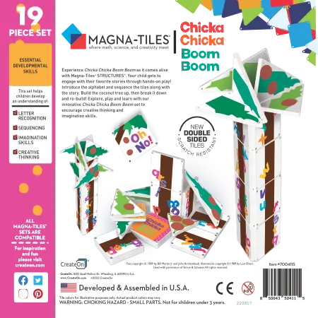 Magna-Tiles CreateOn Chicka Chicka Boom Boom 19-Piece Set