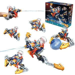 Mega Cyborg 5 Water Blaster Transformer | Hydraulic STEM Toy Educational Kit Age 10 