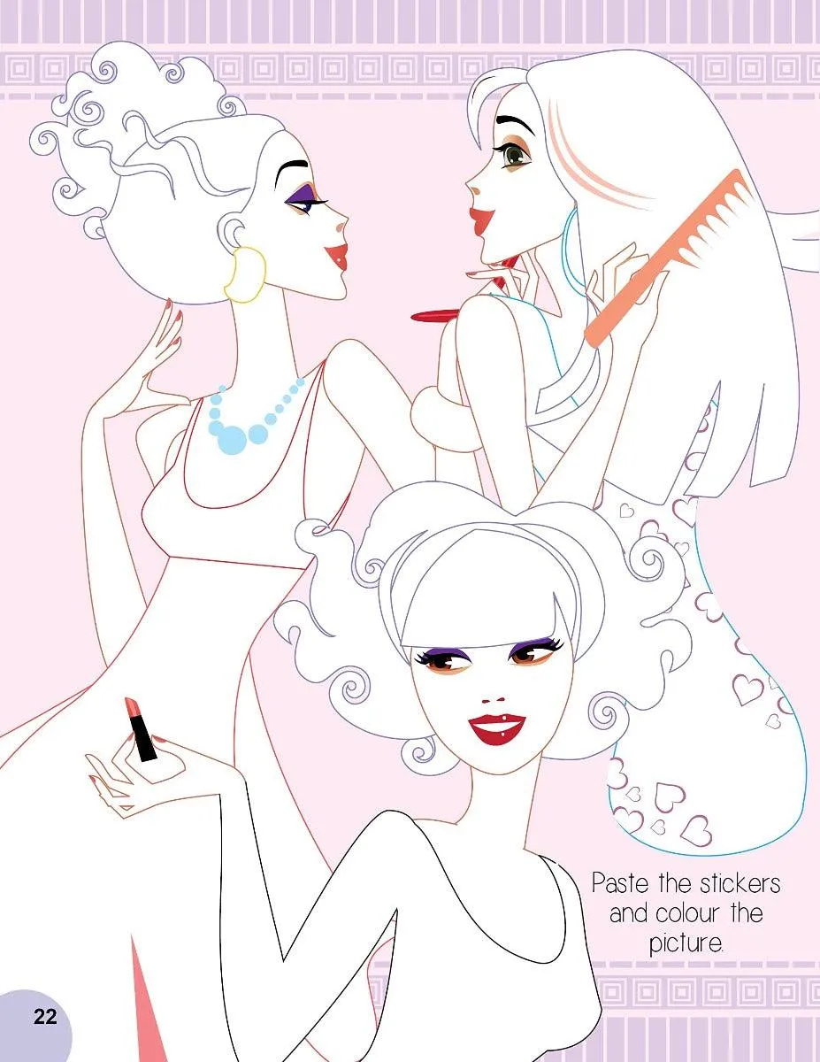 Nail Art and Hair Style- Create and Colour Your Own Nail Art with 150 Glitter Stickers - An Activity Book for Kids Ages 5  (English)