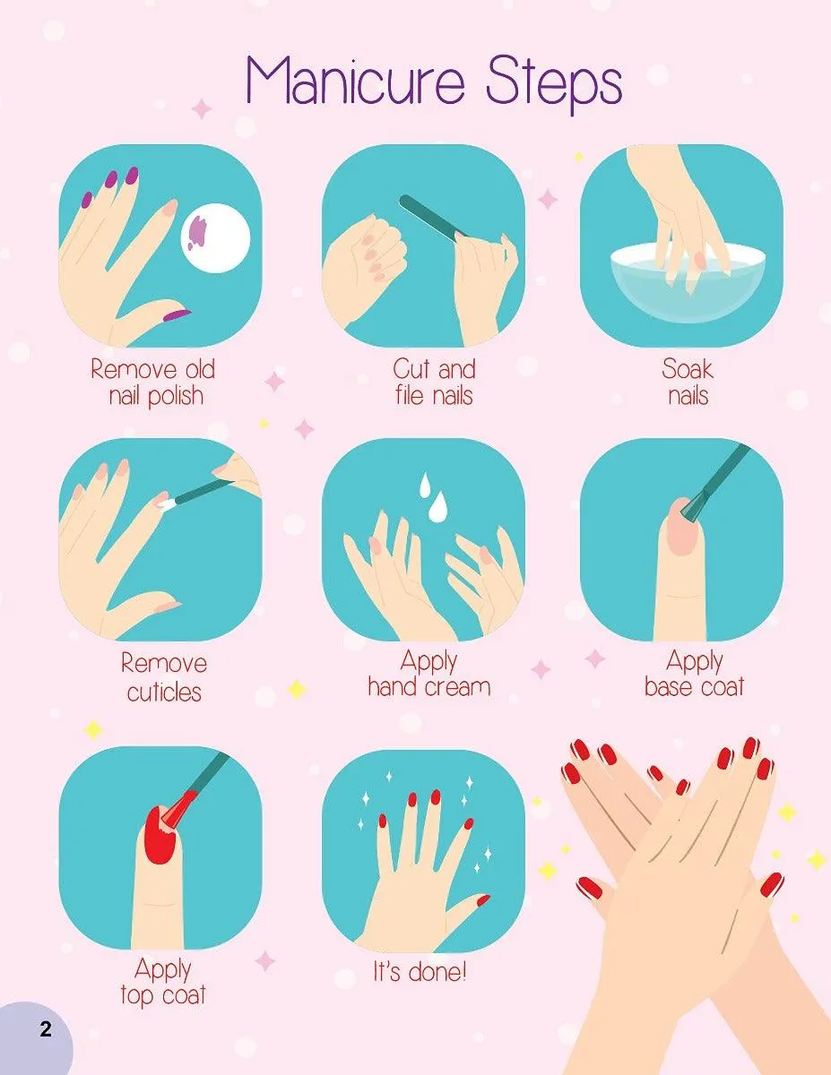 Nail Art and Hair Style- Create and Colour Your Own Nail Art with 150 Glitter Stickers - An Activity Book for Kids Ages 5  (English)