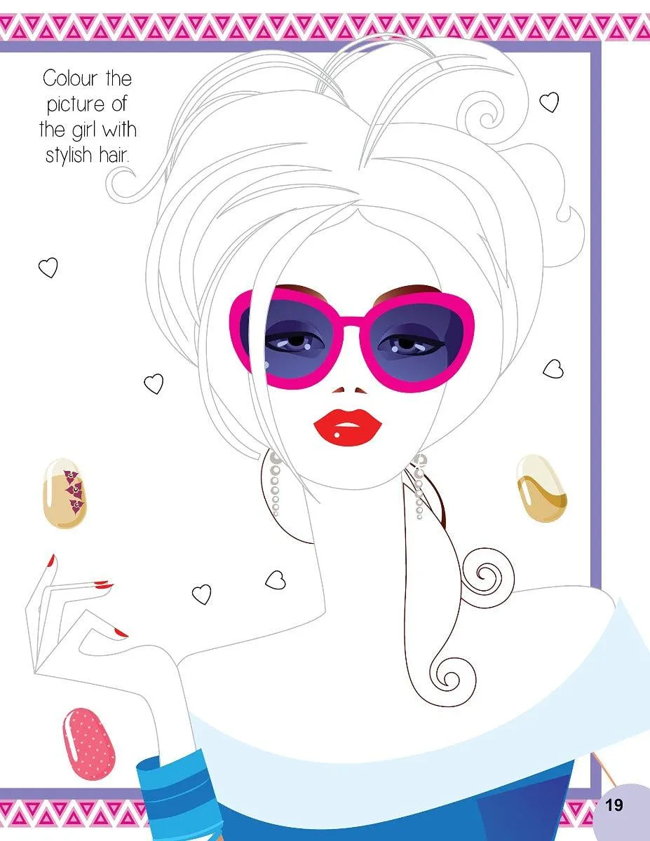 Nail Art and Hair Style- Create and Colour Your Own Nail Art with 150 Glitter Stickers - An Activity Book for Kids Ages 5  (English)
