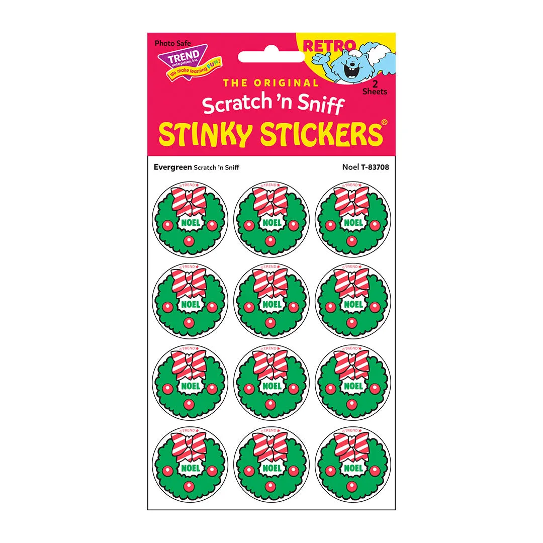Noel, Evergreen scent Retro Scratch 'n Sniff Stinky Stickers®