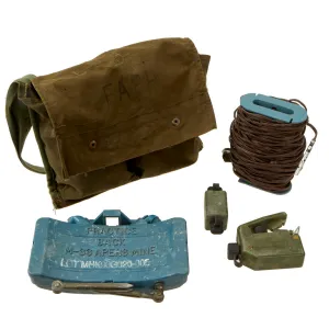 Original U.S. Vietnam War M68 Claymore Mine Training Kit with Canvas Carry Bag - Inert